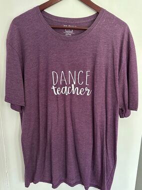 Gildan Plum Crewneck Tee with White Neck Print